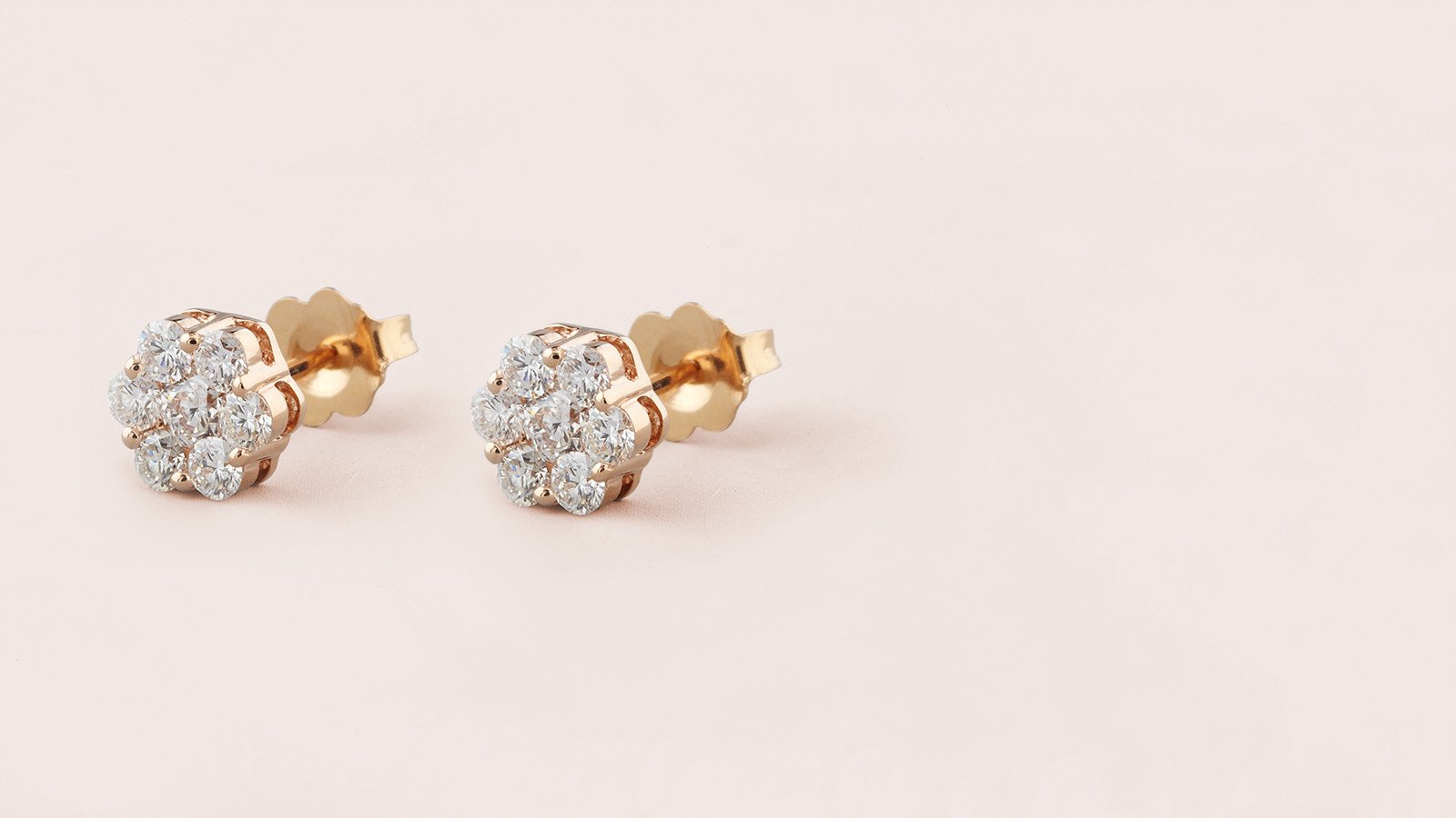 Flower Diamond Stud Earrings