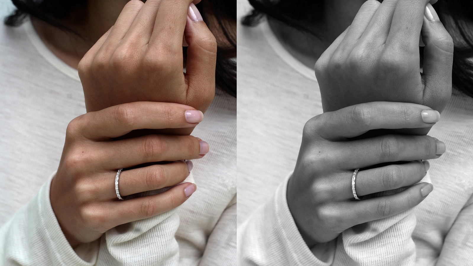 The Baguette Diamond Band Ring