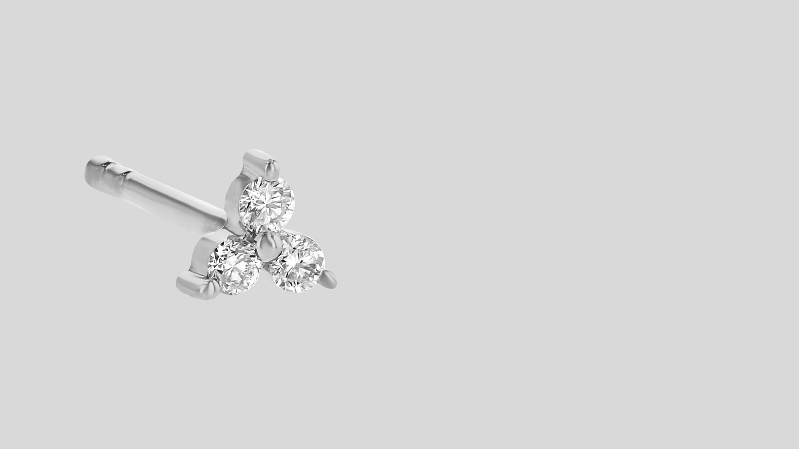 The Single Mini Trois Diamond Earring
