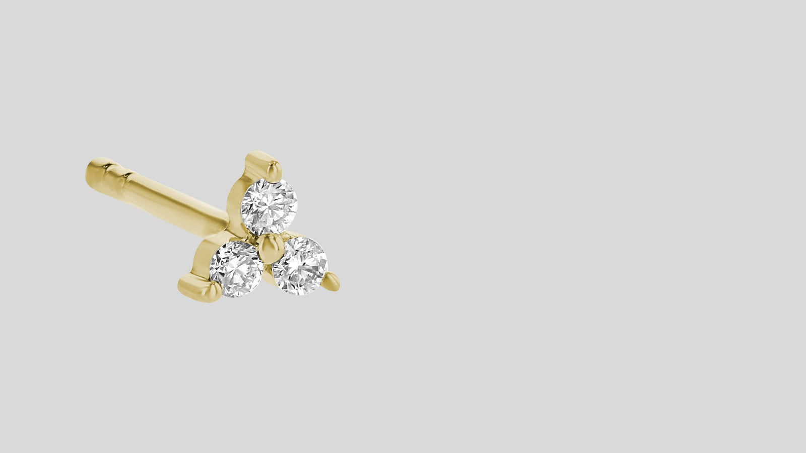 The Single Mini Trois Diamond Earring