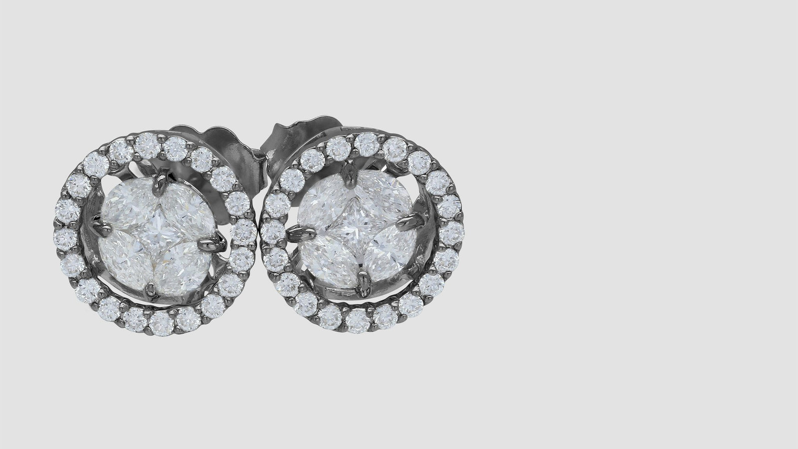 The Rumba Dancing Diamond Stud Earrings