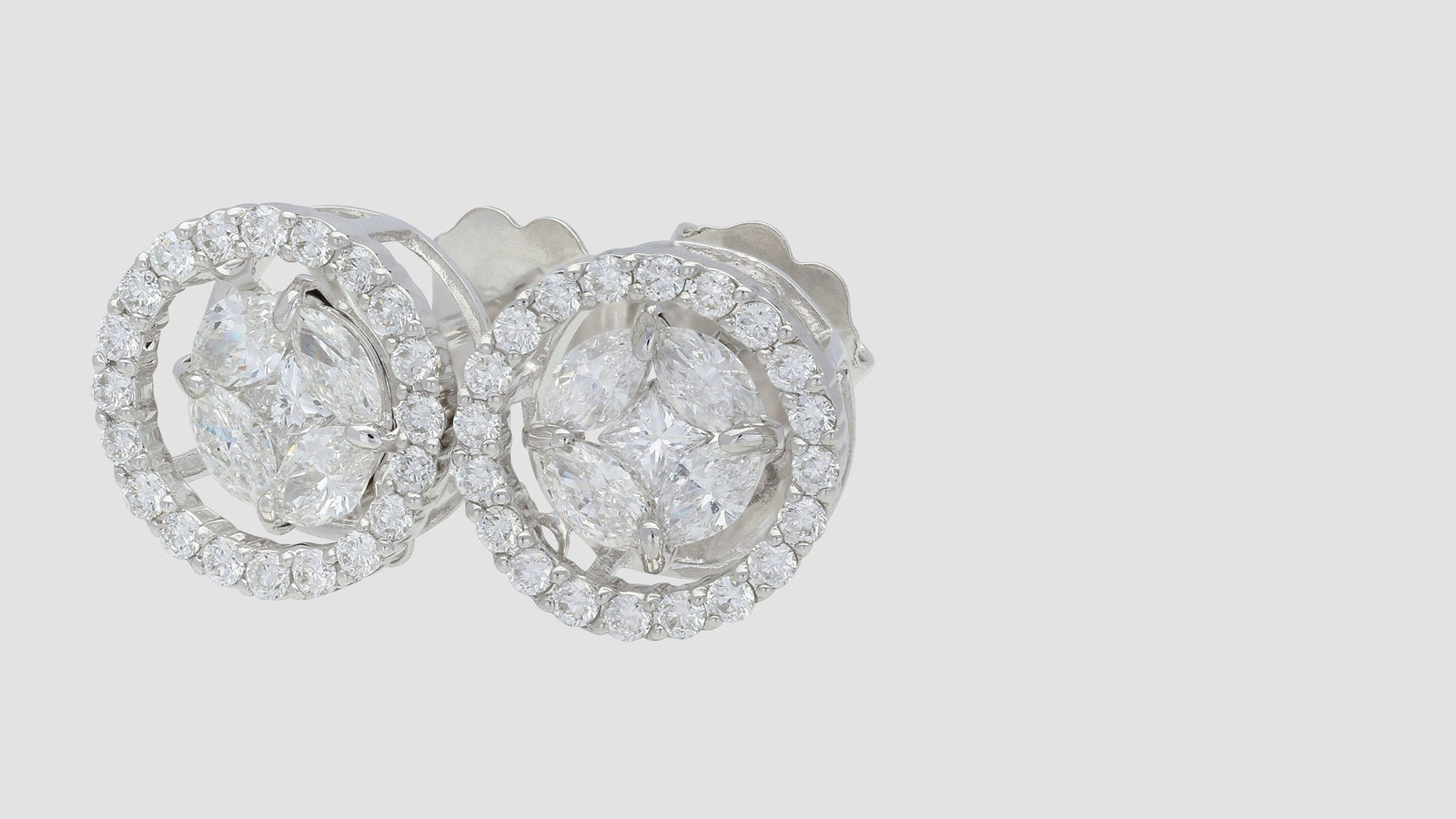 The Rumba Dancing Diamond Stud Earrings
