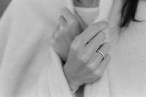 The Solar Grown Half Band Diamond Ring