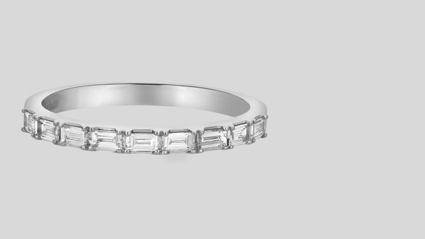 The Baguette Diamond Band Ring