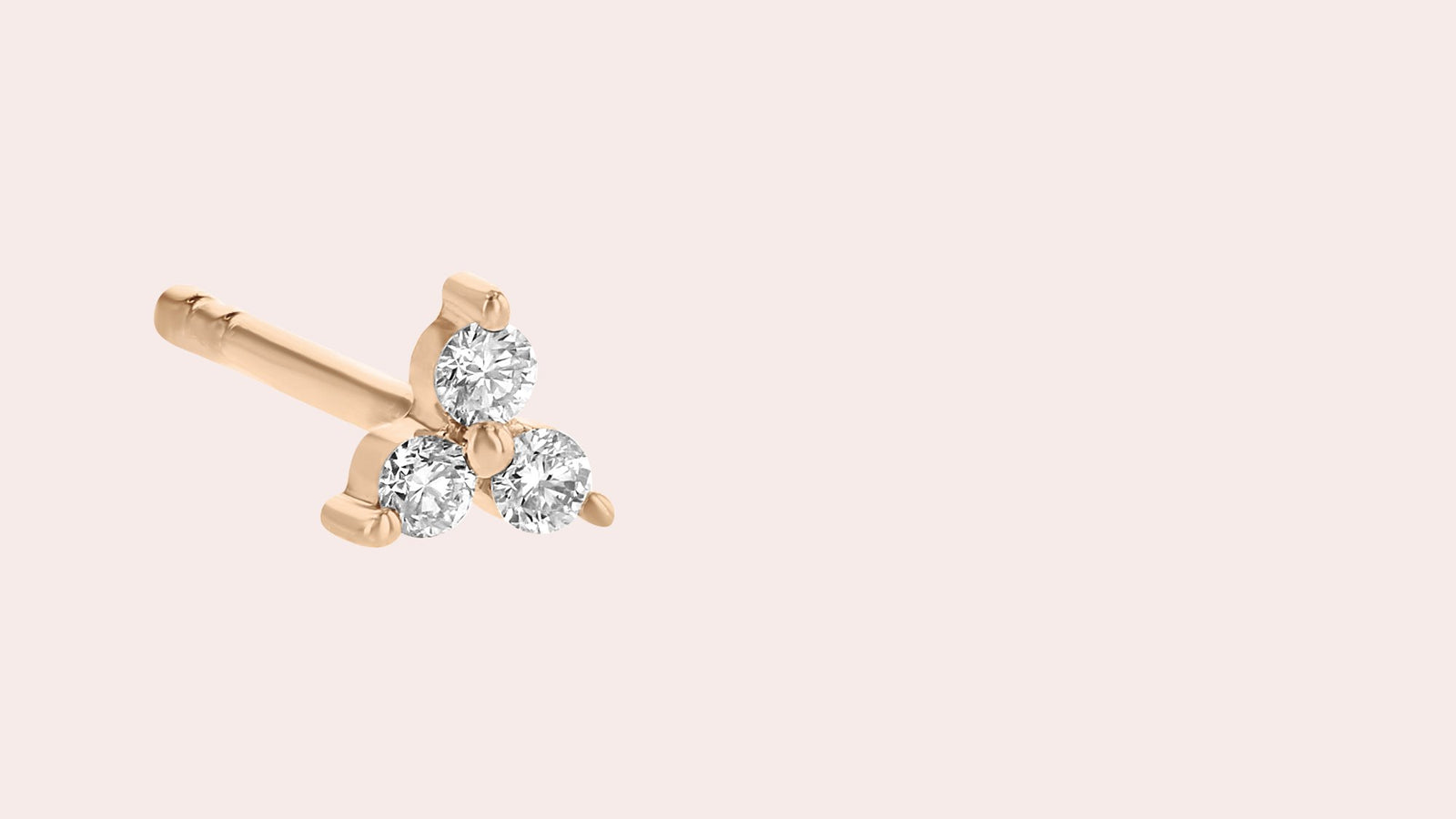 The Single Mini Trois Diamond Earring