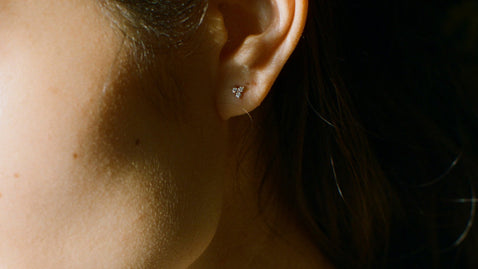 The Single Mini Trois Diamond Earring