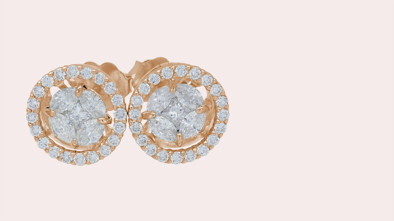 The Rumba Dancing Diamond Stud Earrings