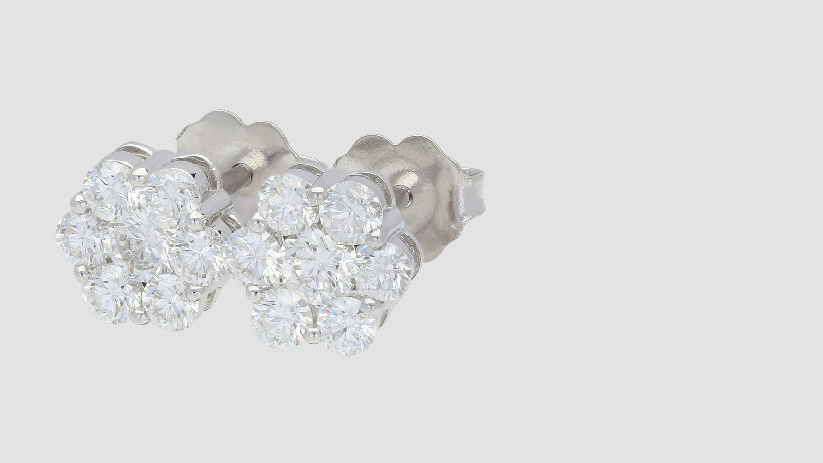 Flower Diamond Stud Earrings