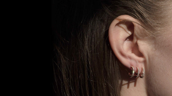 The Trois Hoop Diamond Earring
