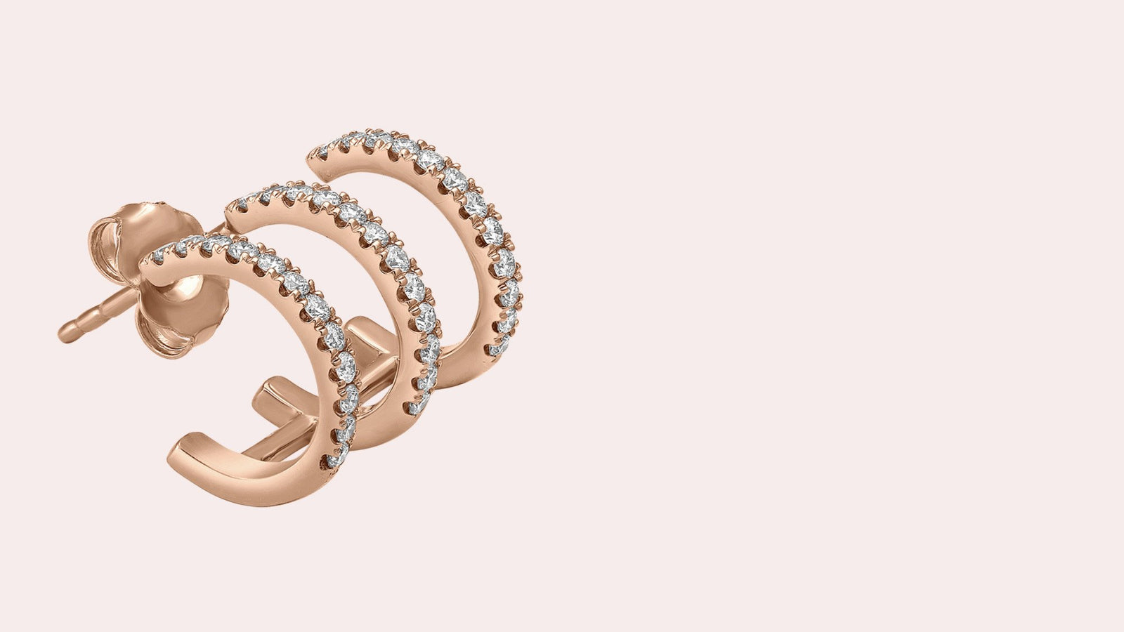 The Trois Hoop Diamond Earring